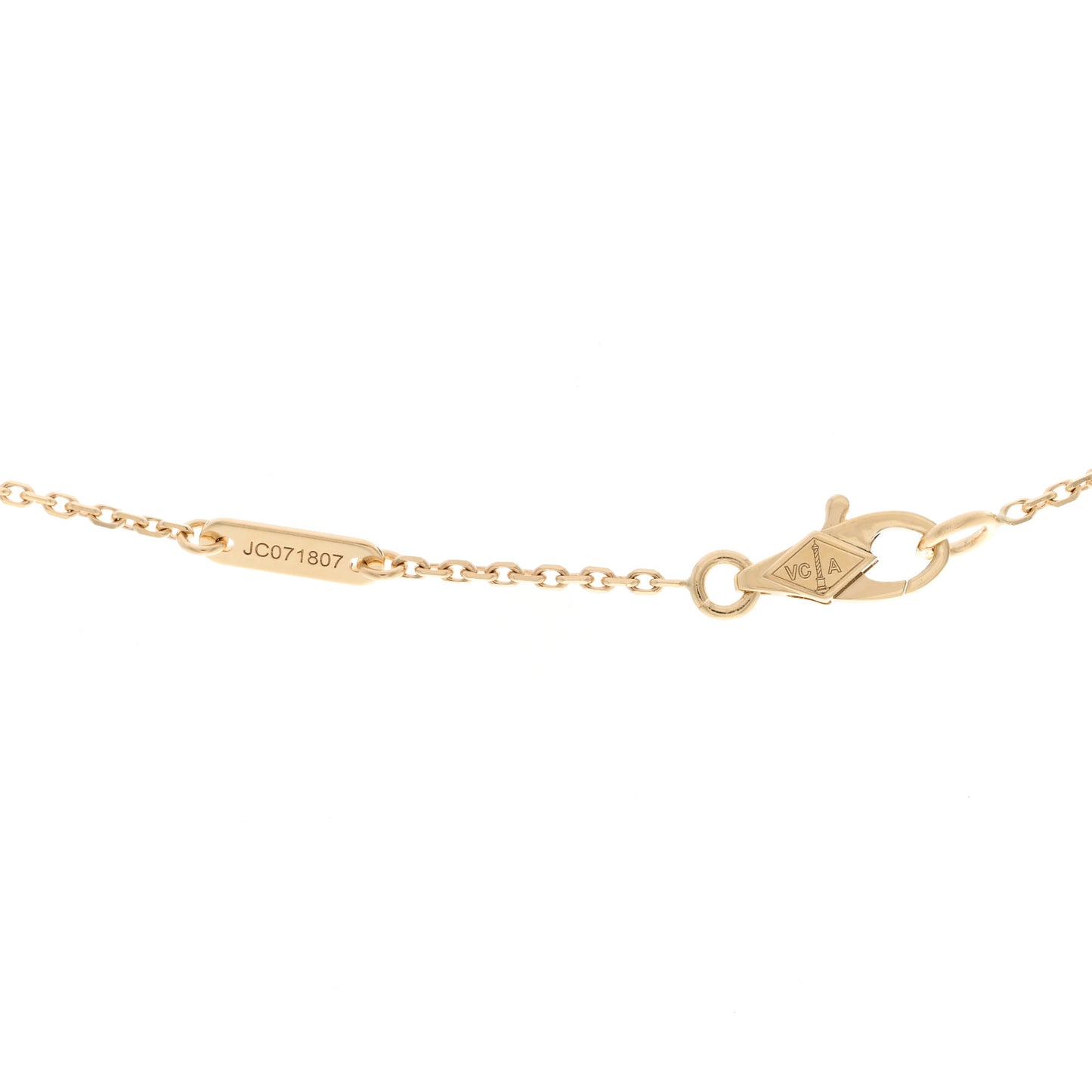 18K Yellow Gold Mother of Pearl Sweet Alhambra Butterfly Pendant Necklace