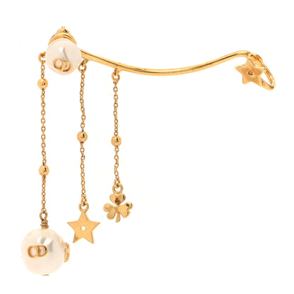 Christian Dior Pearl Perles De Desir Ear Cuff Gold White 1 of 5