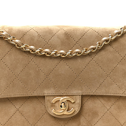 Chanel Suede Calfskin Small Souplissimo Maxi Flap Dark Beige 8 of 11