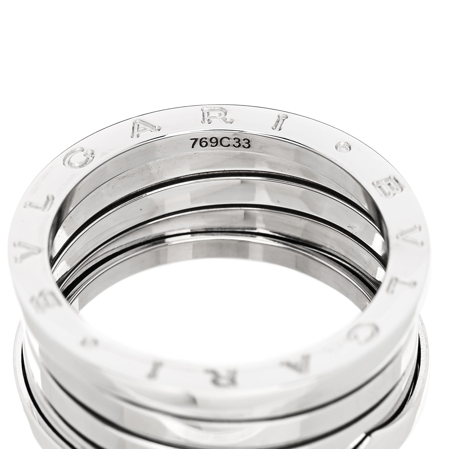 Bulgari 18K White Gold B.Zero1 Four-Band Ring 65 11 4 of 6