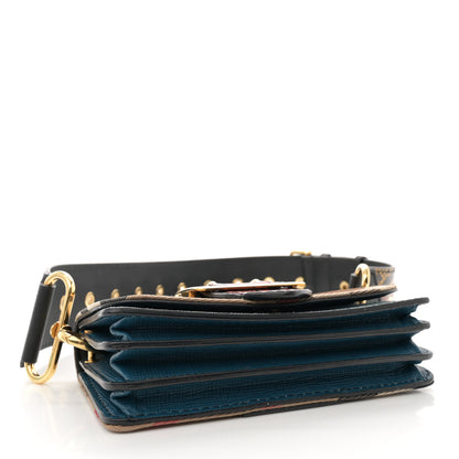 Burberry Suede Watersnake Print House Check Sequin Small Madison Buckle Bag Multicolor 3 of 9