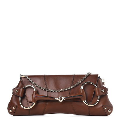 Gucci Calfskin Horsebit Chain Clutch Cuir 1 of 10