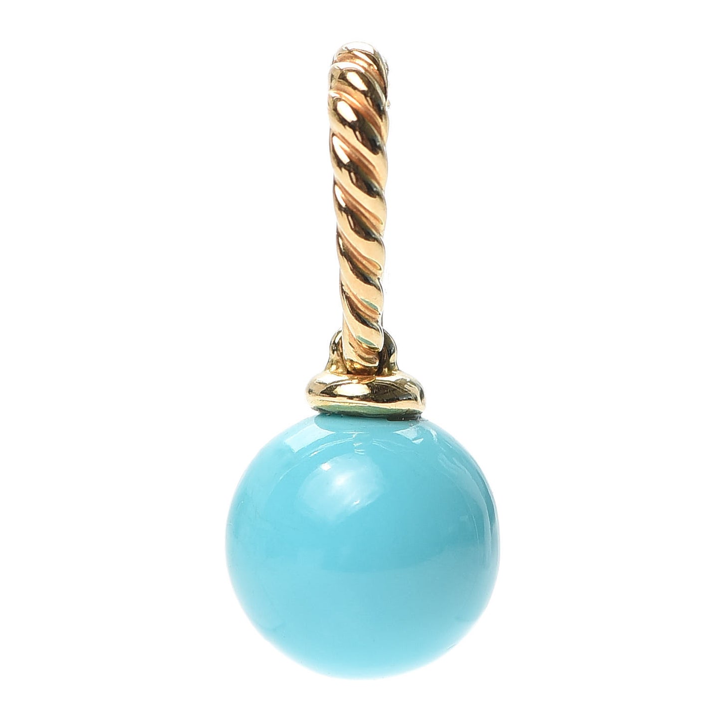 18K Yellow Gold Turquoise Solari Drop Pendant