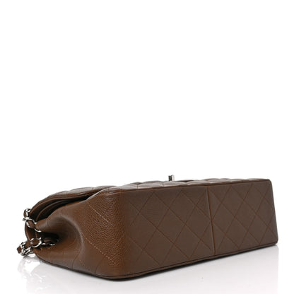Chanel Caviar Quilted Jumbo Double Flap Brown 4 of 9