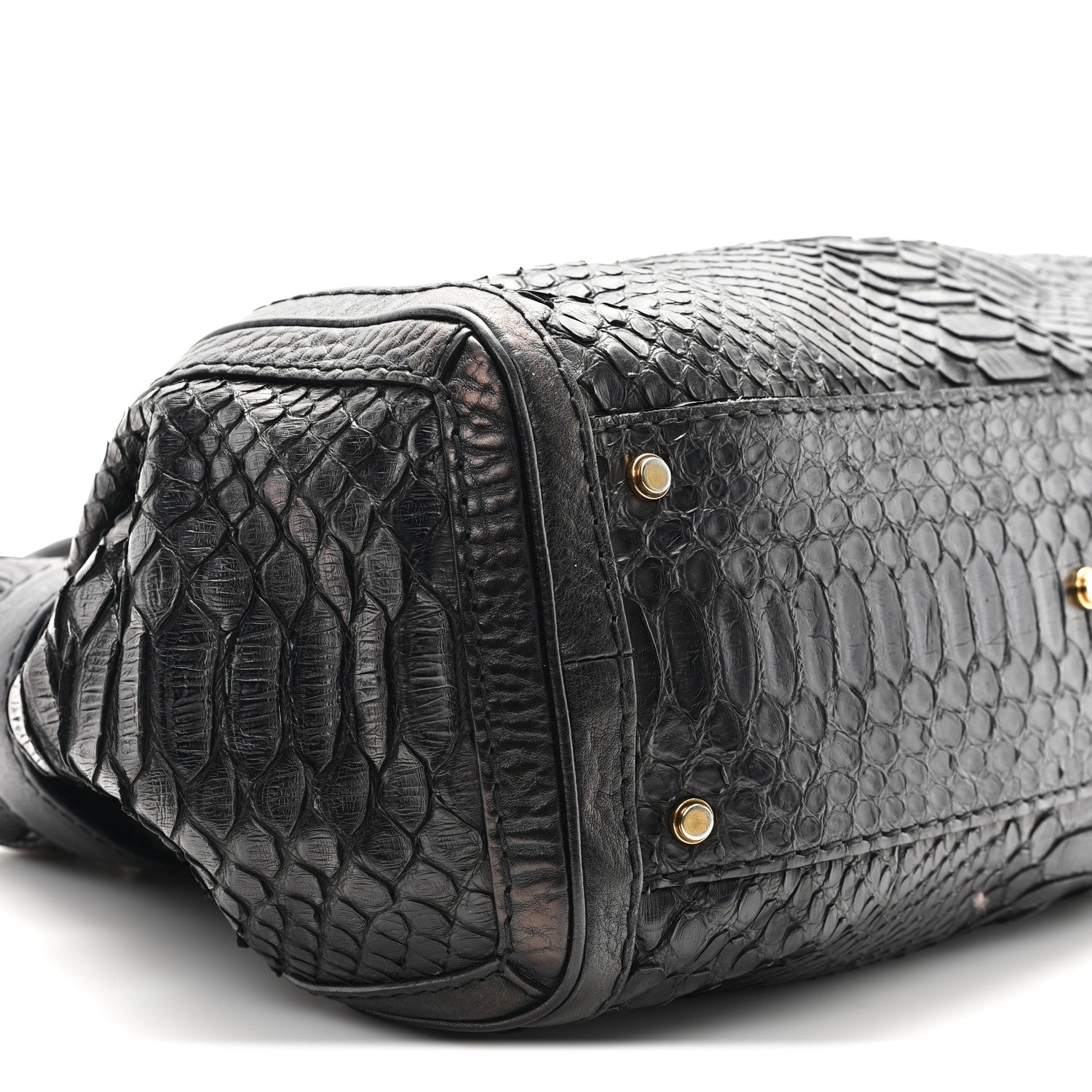 Gucci Snakeskin Medium GG Running Tote Black 9 of 12