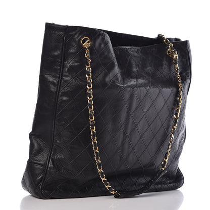 Chanel Lambskin Double Stitched Tote Black 3 of 15