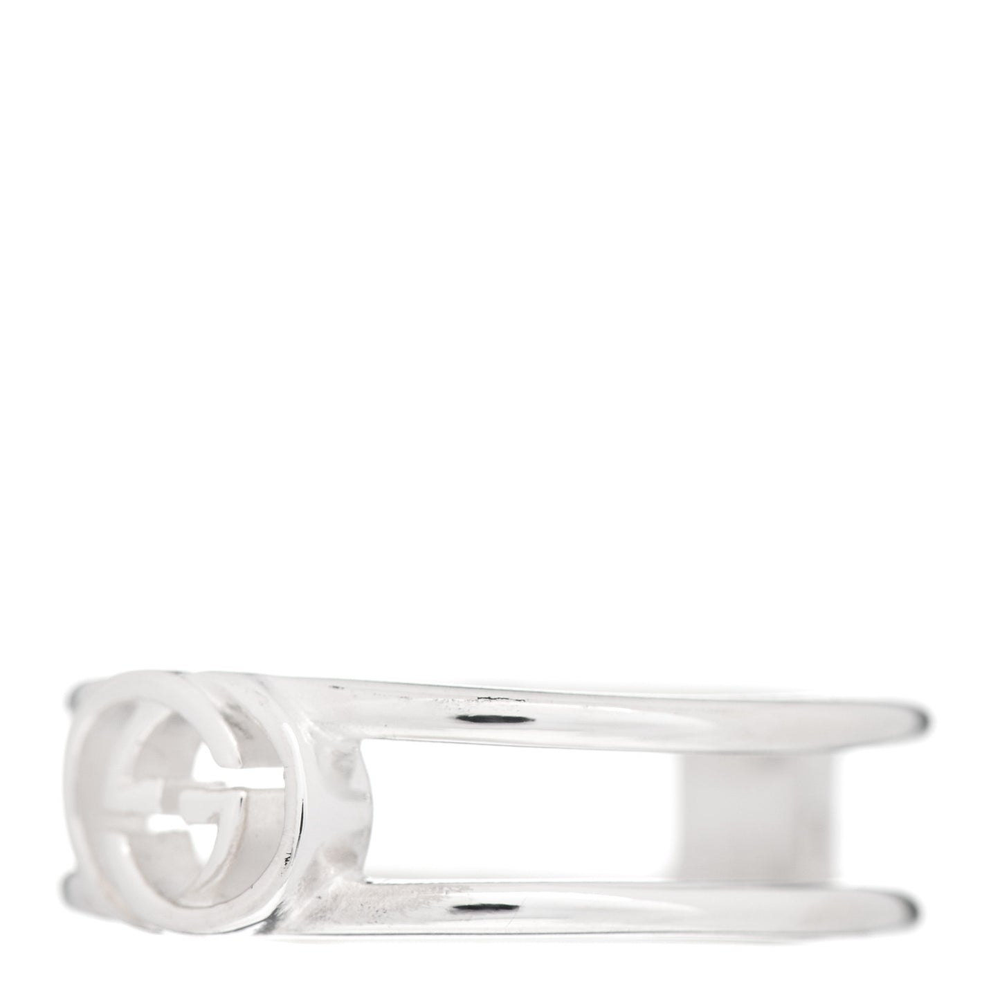 Sterling Silver 6mm Interlocking G Open Band Ring 54 7