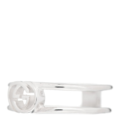 Gucci Sterling Silver 6mm Interlocking G Open Band Ring 54 7 3 of 5