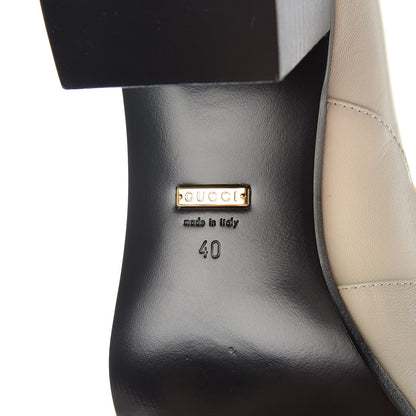 Gucci Malaga Kid Polly Kiltie Fringe 55mm Loafer Pumps 40 Mystic White 6 of 8