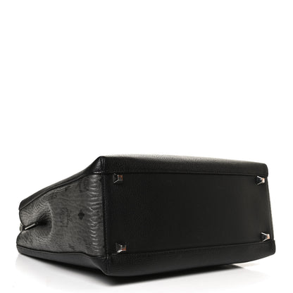 MCM Grained Calfskin Visetos Medium Sarah Hobo Black 4 of 17