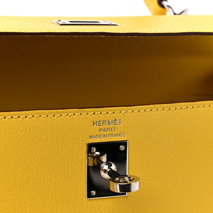 Hermes Chevre Chamkila Kelly Sellier 25  Jaune de Naples 5 of 9