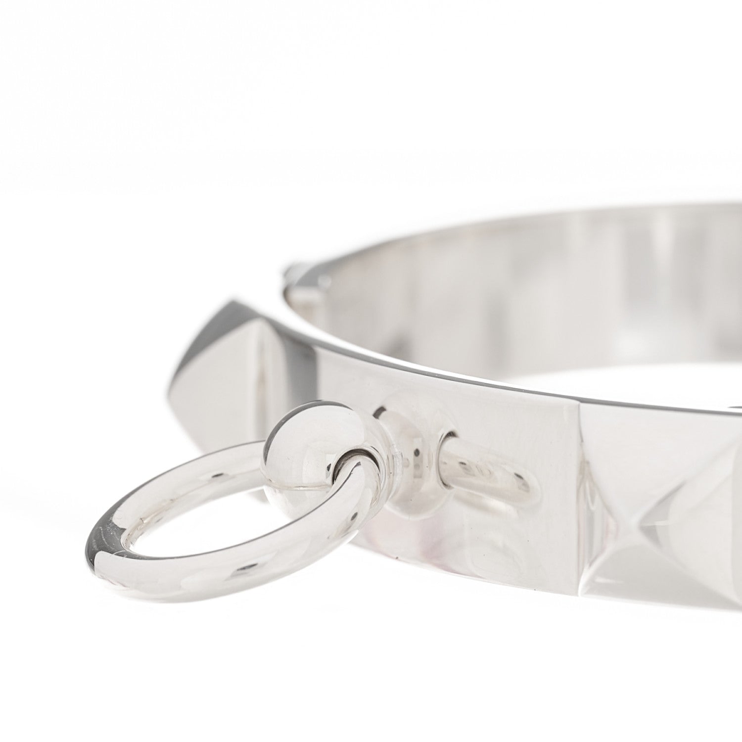 Hermes Sterling Silver PM Collier De Chien Bracelet LG 4 of 5