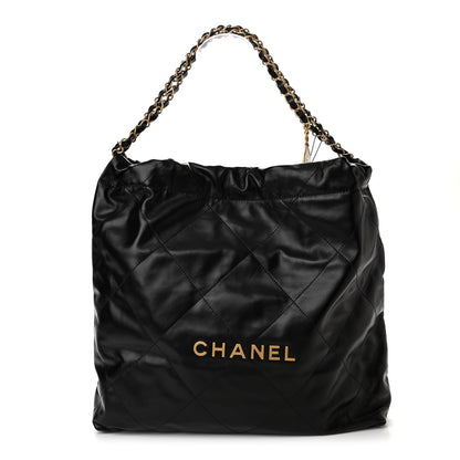 Chanel Shiny Calfskin Quilted Chanel 22 Black 3 of 11