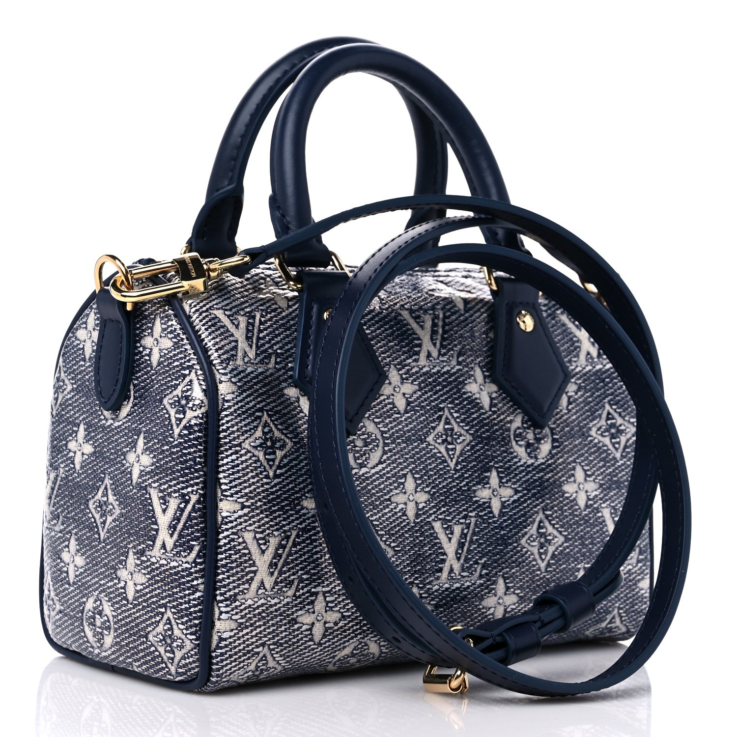 Louis Vuitton Monoglam Speedy Bandouliere 20 Blue 3 of 9