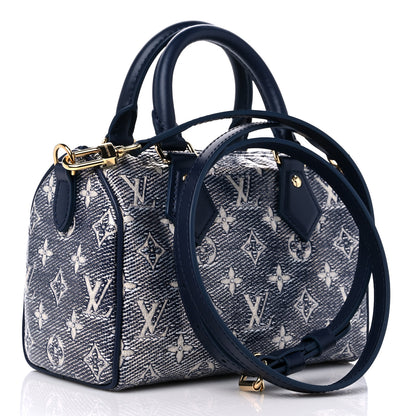 Louis Vuitton Monoglam Speedy Bandouliere 20 Blue 3 of 9