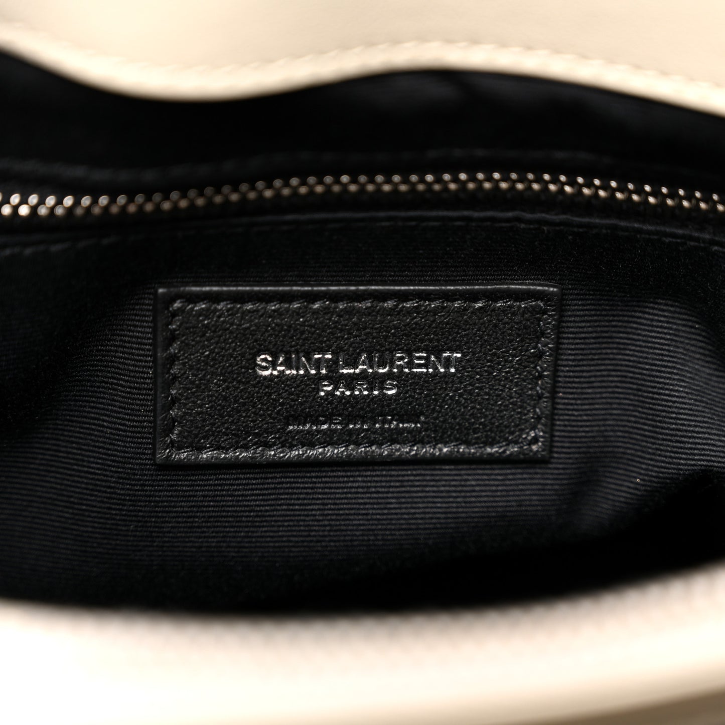 Calfskin Y Quilted Monogram Medium Loulou Chain Satchel Ivory