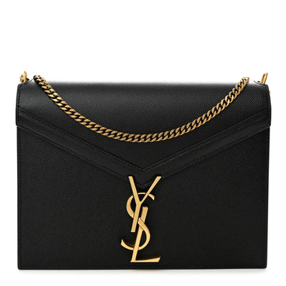 Saint Laurent Grain De Poudre Monogram Cassandra Clasp Bag Black 1 of 10