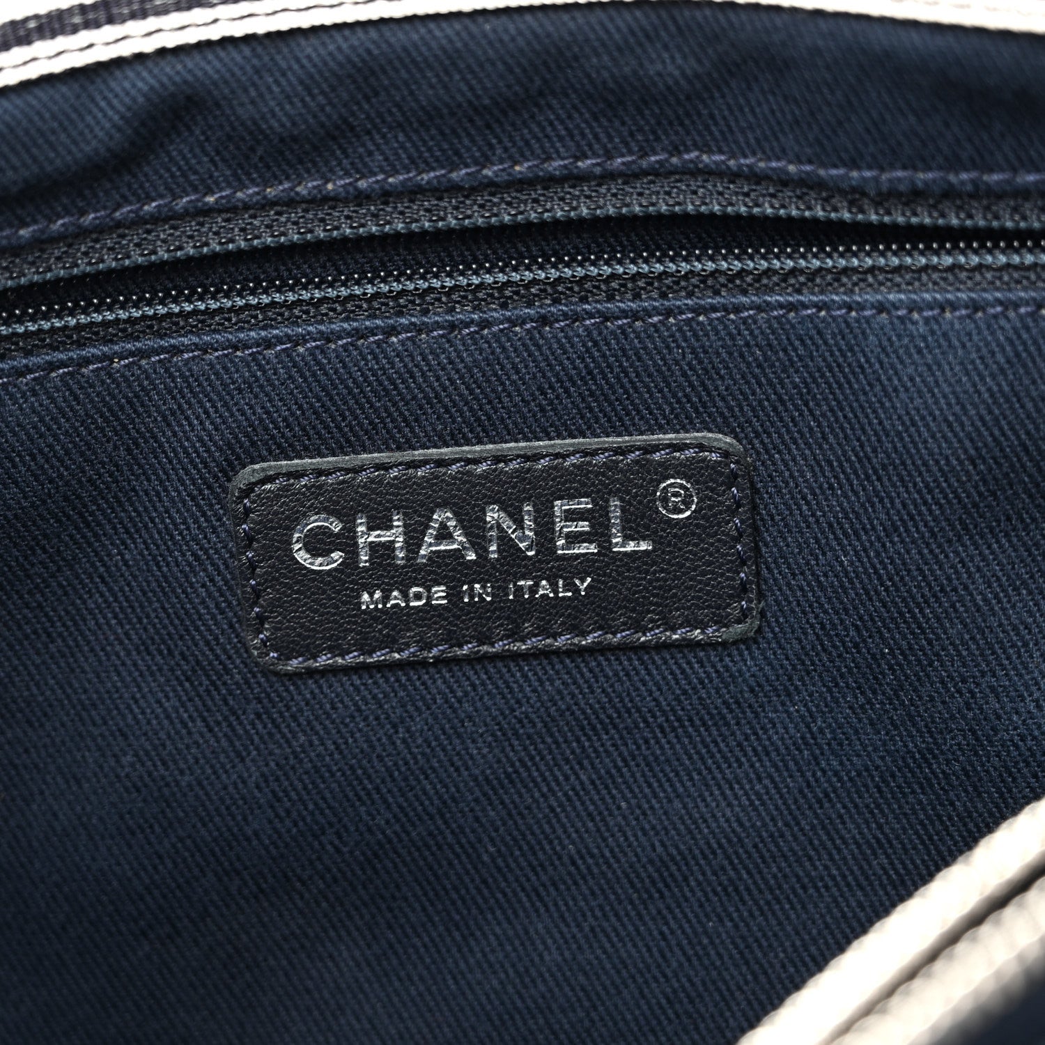 Chanel Denim Shopping Tote Blue 6 of 14