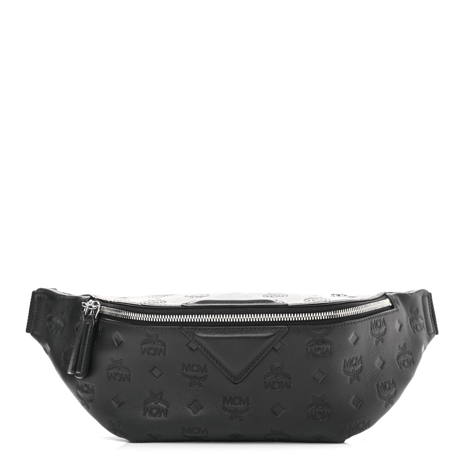 MCM Calfskin Ottomar Monogram Fursten Belt Bag Black 1 of 10