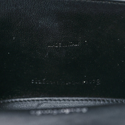 Balenciaga Metallic Calfskin Crocodile Embossed Crystal Hourglass Top Handle Bag XS Silver 7 of 12