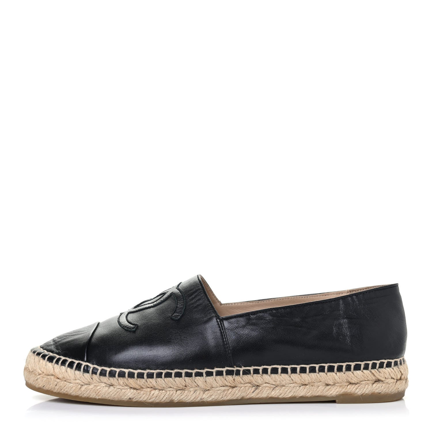 Chanel Lambskin CC Espadrilles 39 Black 1 of 4