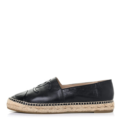 Chanel Lambskin CC Espadrilles 39 Black 1 of 4