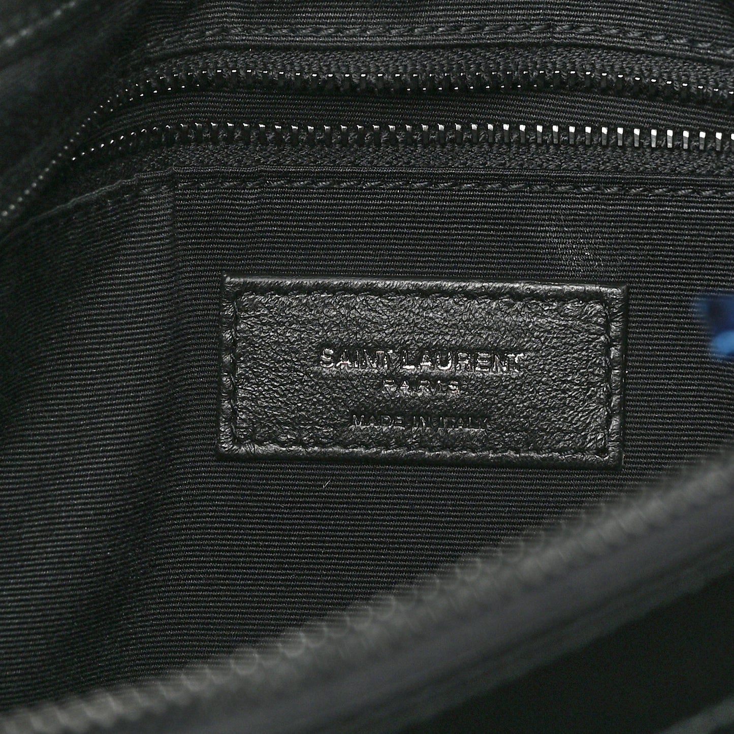 Calfskin Y Quilted Monogram Monochrome Medium Loulou Chain Satchel Black
