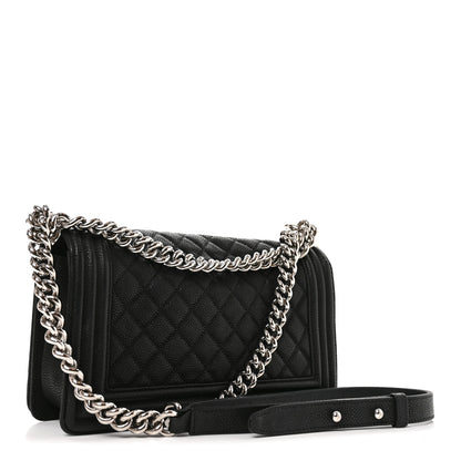 Chanel Iridescent Caviar Quilted Medium Boy Flap Black 3 of 11