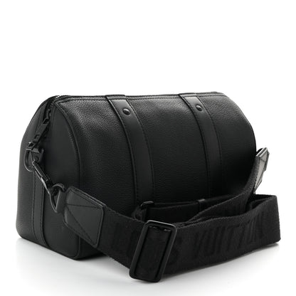 Louis Vuitton Grained Calfskin Aerogram City Keepall Black 3 of 12