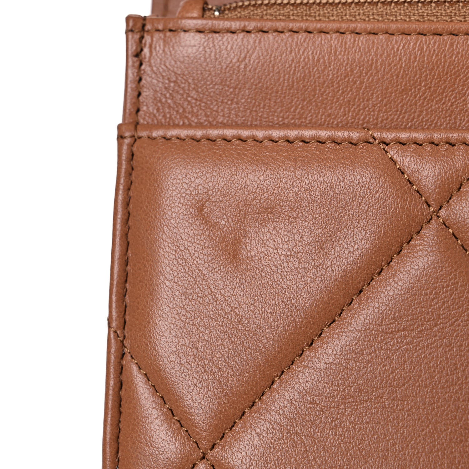 Chanel Lambskin Quilted Chanel 19 Wallet On Chain WOC Brown 12 of 12