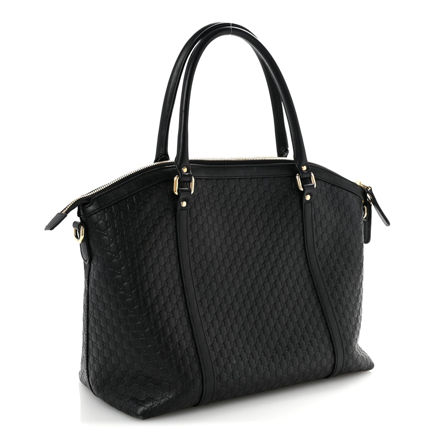Soft Microguccissima Dome Satchel Black