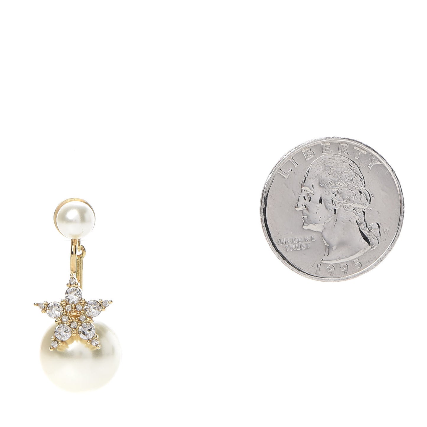 Pearl Crystal My ABCDior Tribales Etoile Earring Gold