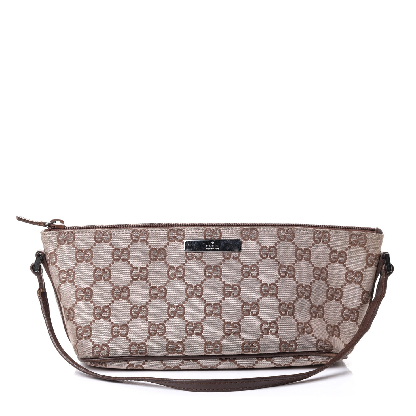Monogram Web Boat Pochette Brown