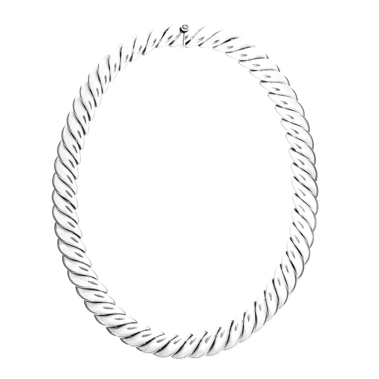 Sterling Silver 15mm Hampton Cable Necklace