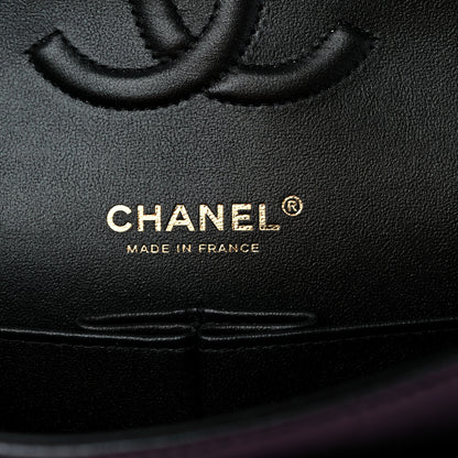Chanel Iridescent Lambskin Quilted Medium Double Flap Black 6 of 9