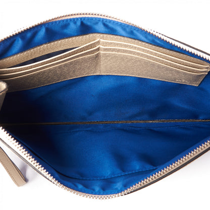 Gucci Econyl Nylon Monogram Off The Grid Zip Pouch Orient Blue New Plaster 6 of 7