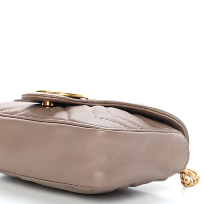 Gucci Calfskin Matelasse Super Mini GG Marmont Shoulder Bag Porcelain Rose 9 of 9