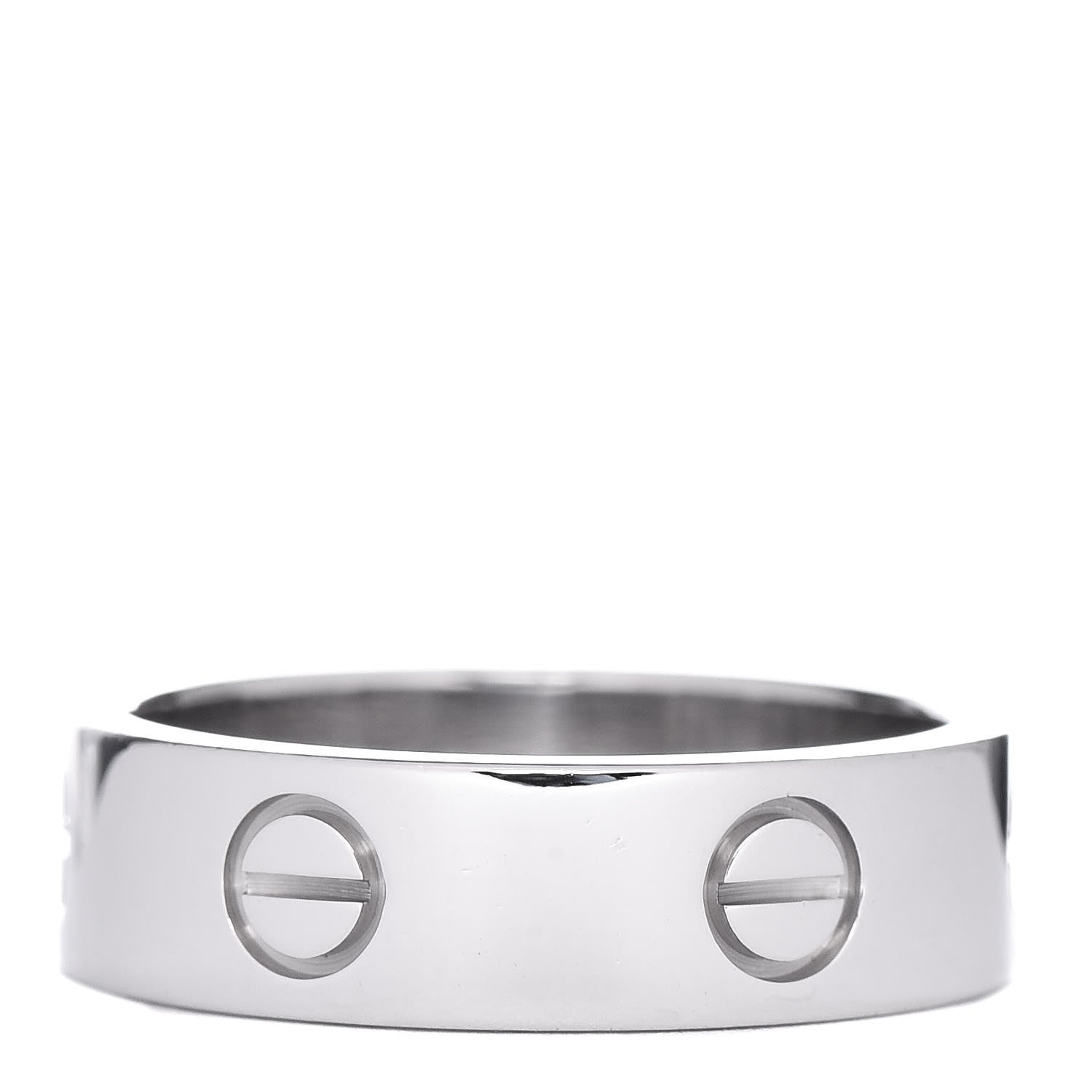 Cartier 18K White Gold 6mm LOVE Ring 58 8.25 3 of 5