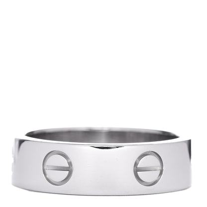 Cartier 18K White Gold 6mm LOVE Ring 58 8.25 3 of 5