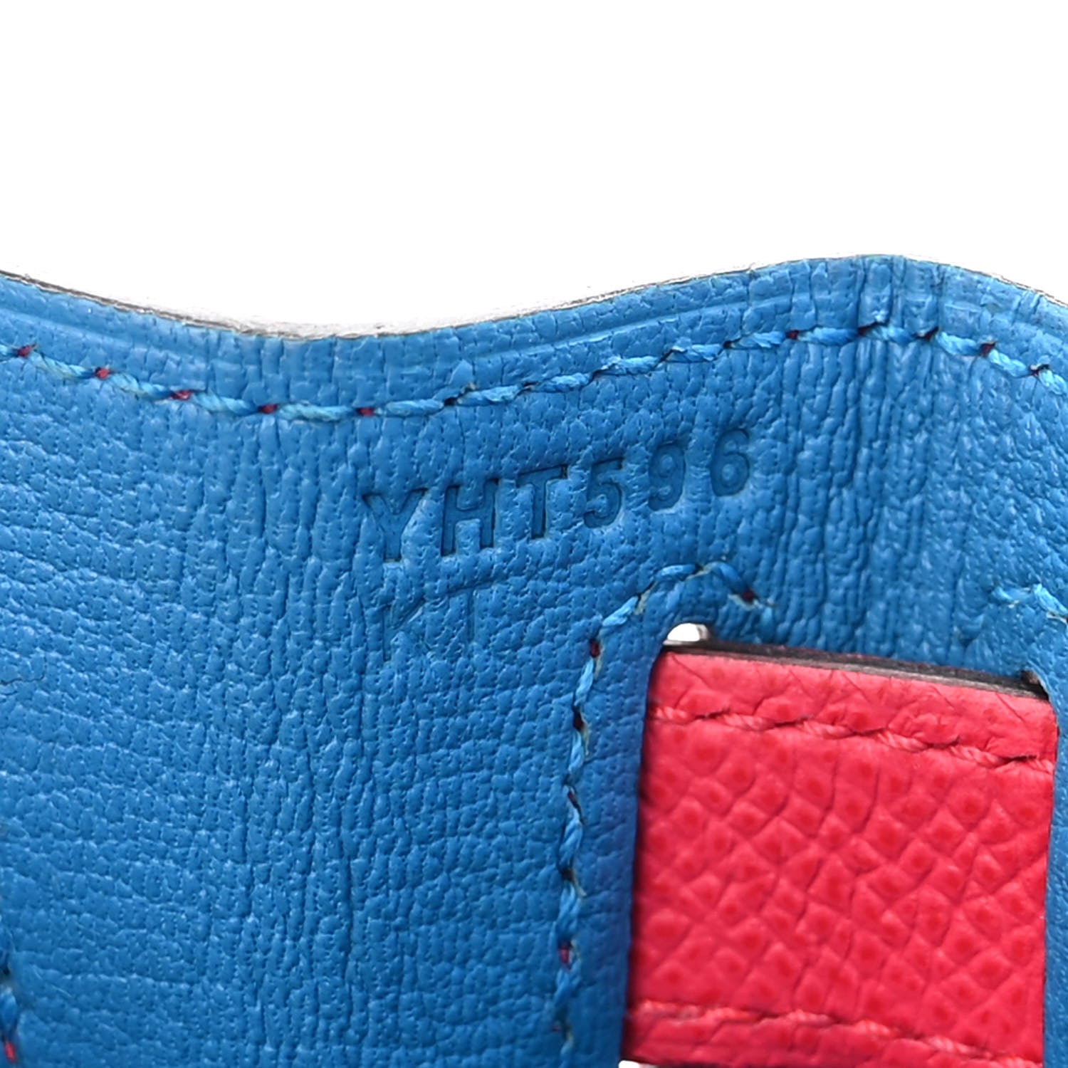 Hermes Epsom Casaque Kelly Sellier 28 Rouge Coeur Rose Extreme Bleu Zanzibar 6 of 10