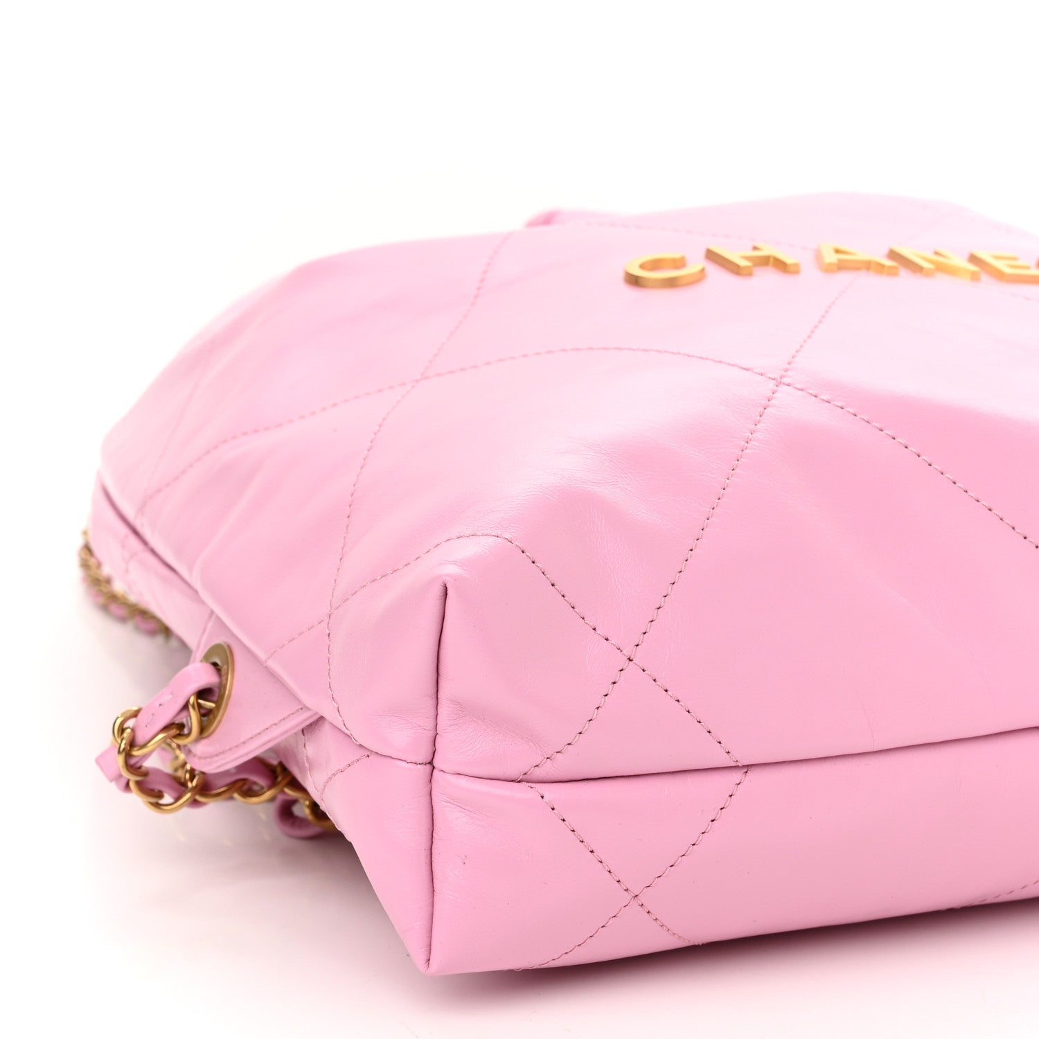 Chanel Shiny Calfskin Quilted Chanel 22 Backpack Lilac 8 of 9