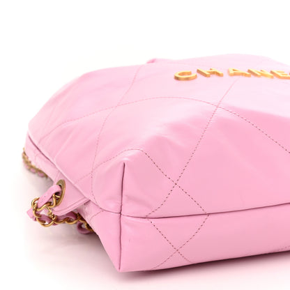 Chanel Shiny Calfskin Quilted Chanel 22 Backpack Lilac 8 of 9