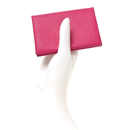 Hermes Chevre Mysore Calvi Card Case Rose Pourpre 2 of 8
