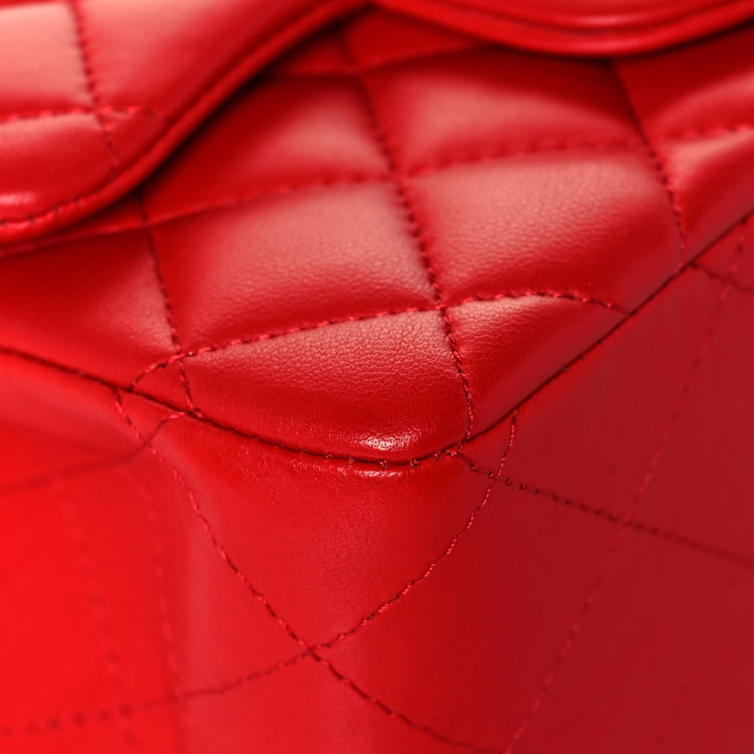 Chanel Lambskin Quilted Mini Square Flap Red 9 of 14