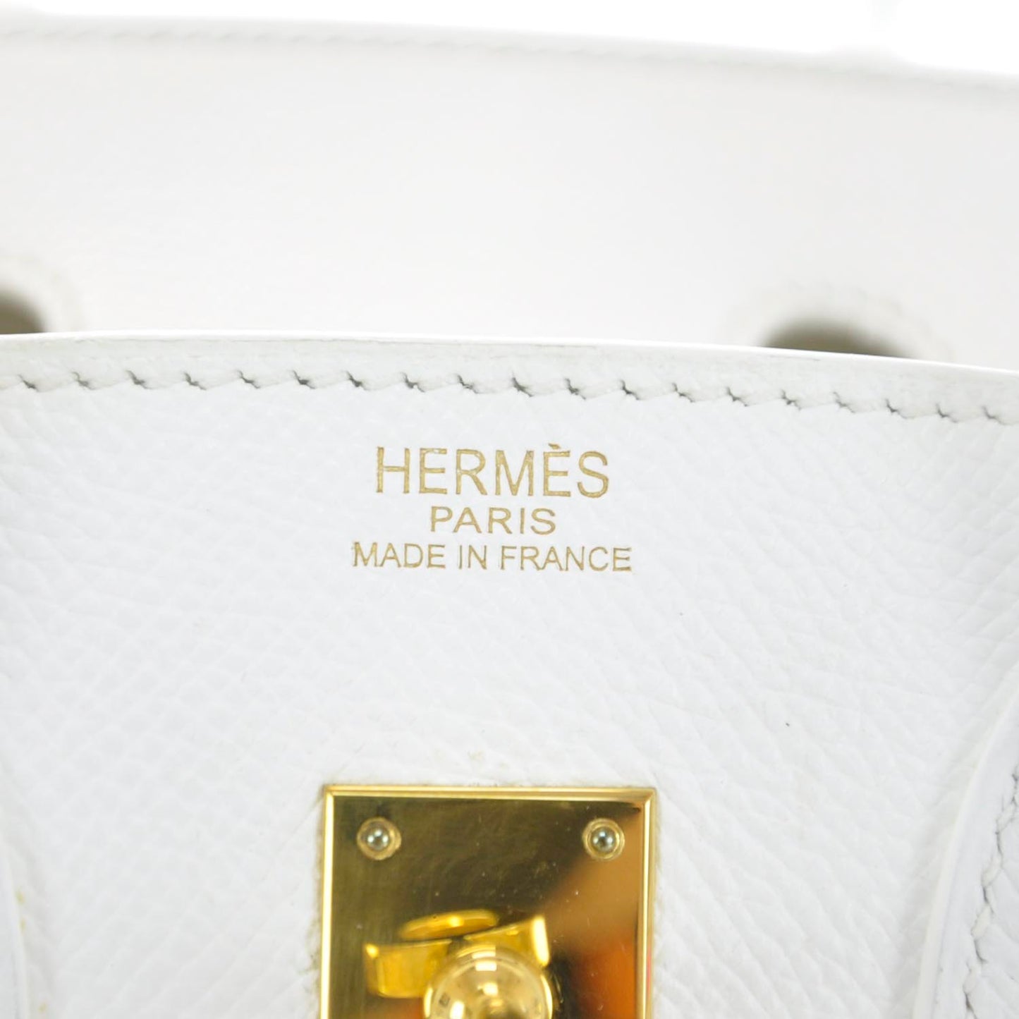 Epsom Birkin 25 Blanc