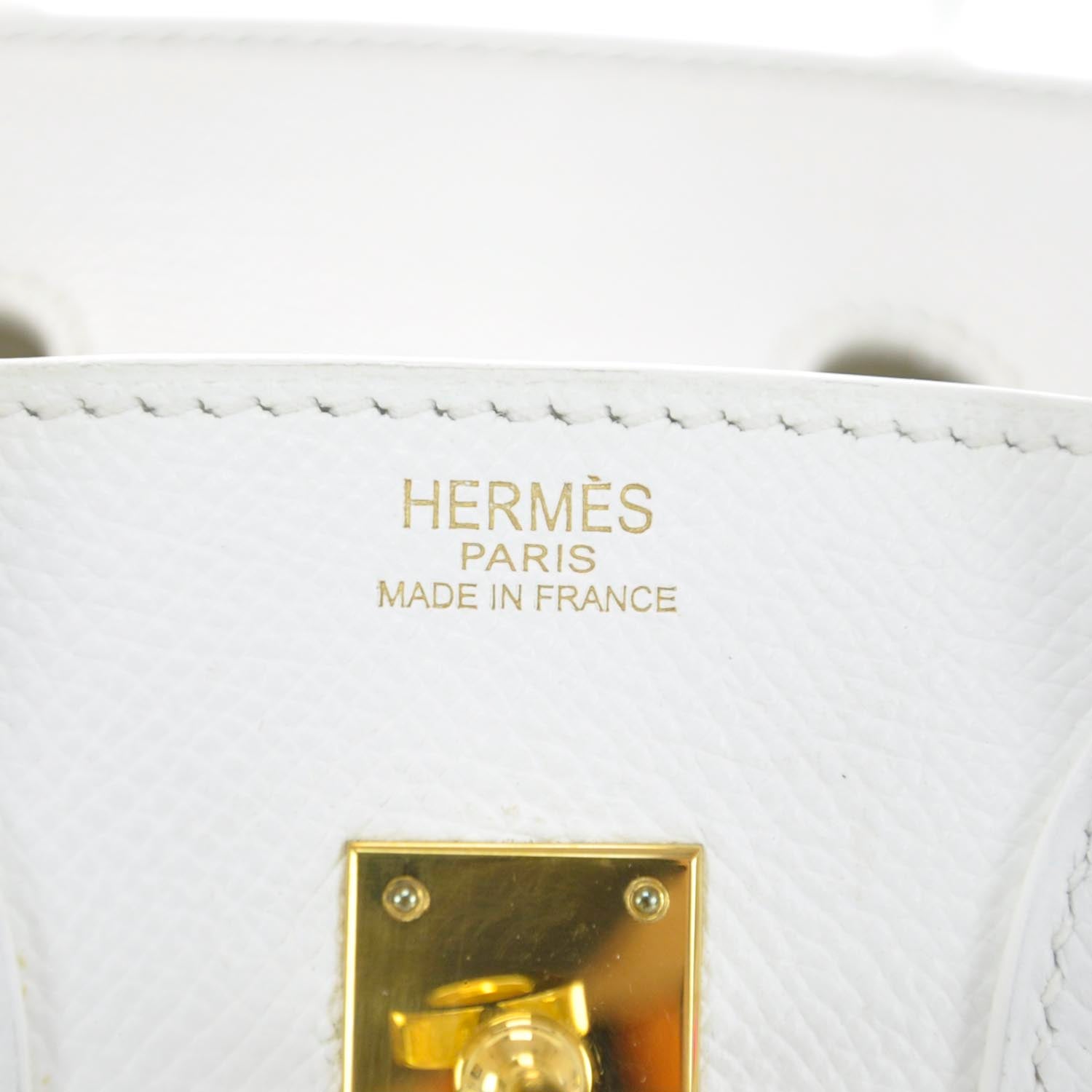 Hermes Epsom Birkin 25 Blanc 8 of 10