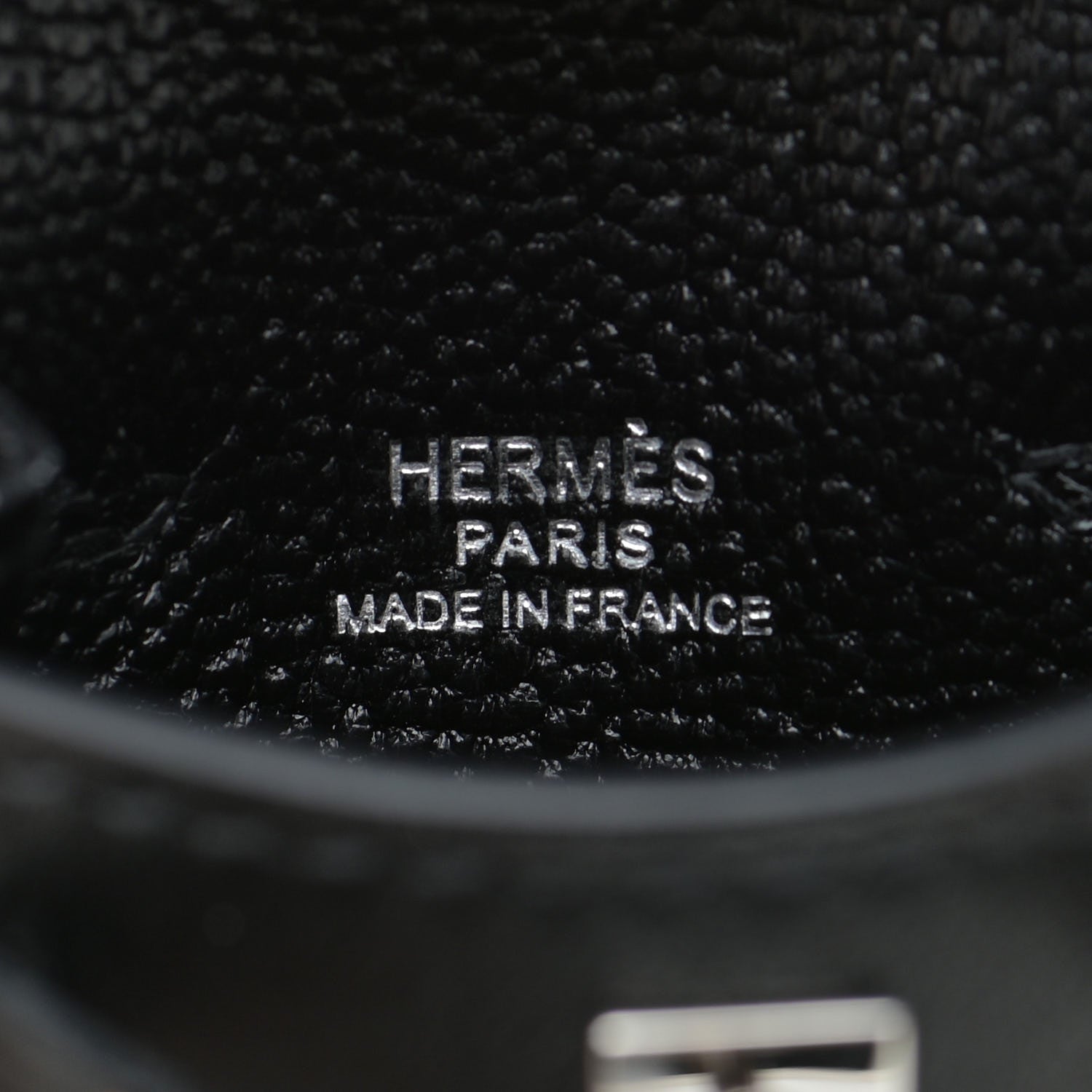 Hermes Tadelakt Mini Kelly Twilly Bag Charm Black 5 of 6