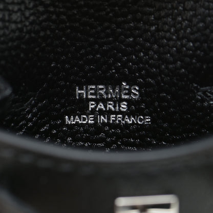 Hermes Tadelakt Mini Kelly Twilly Bag Charm Black 5 of 6