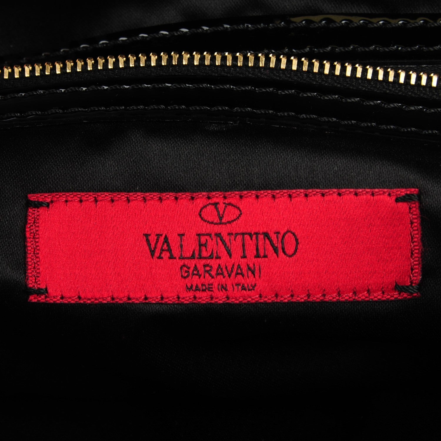 Valentino Garavani Silk Medium Georgette Rosier Tote Green Black 6 of 8