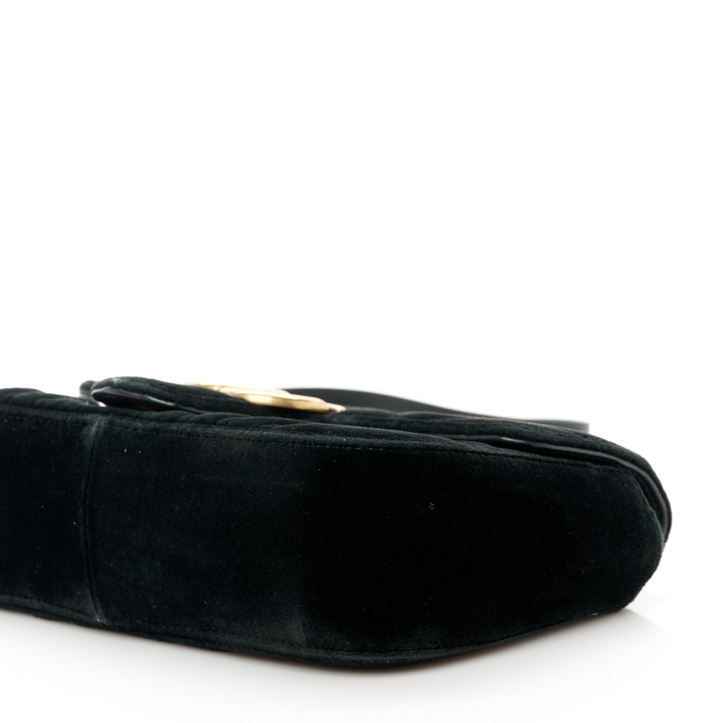 Velvet Matelasse Mini GG Marmont Shoulder Bag Black